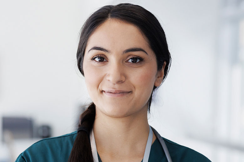 Female hospital employee